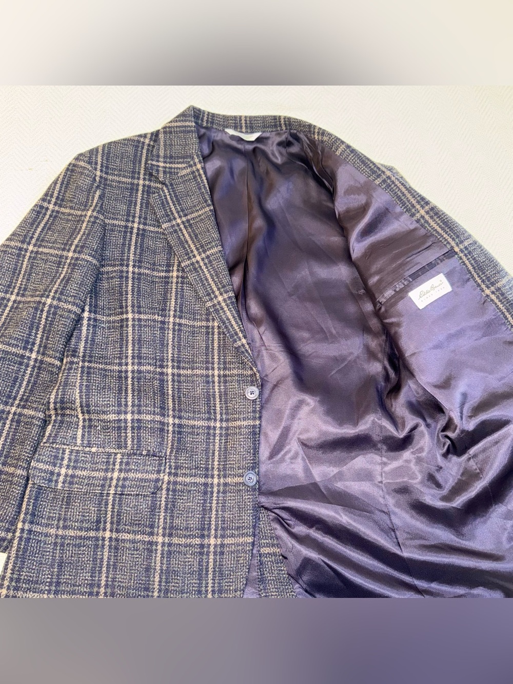 Vintage Eddie Bauer Wool Plaid Blazer - 42R